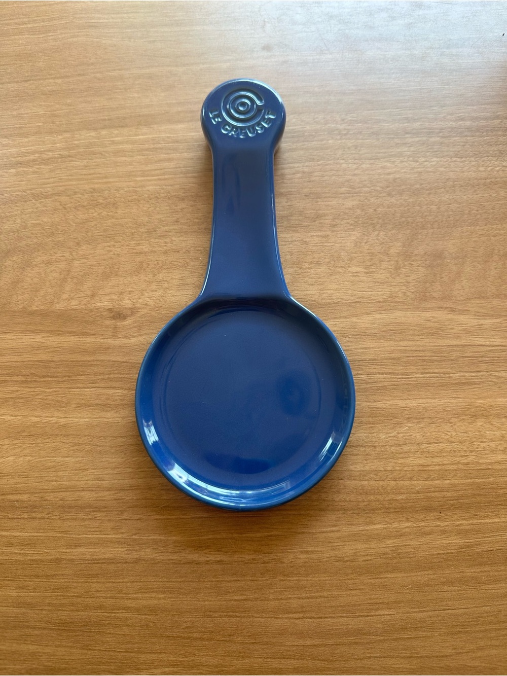 Le Creuset blue spoon rest